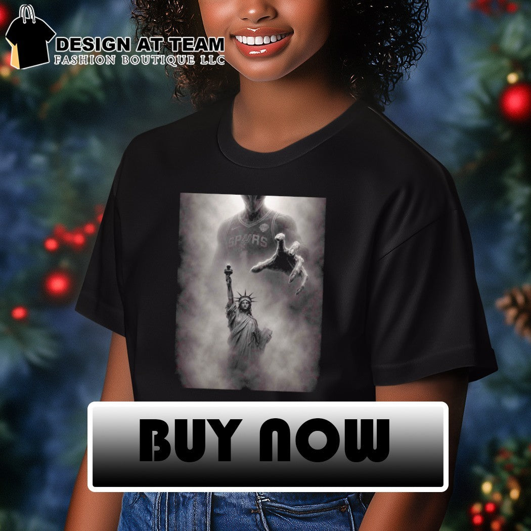 Alien Statue of Liberty Spurs Wemby Spurs vs Knicks shirt