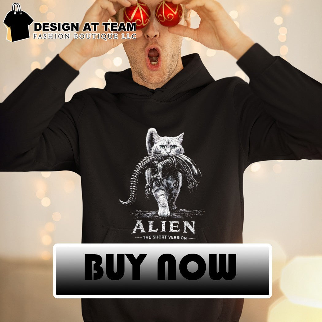 Alien The Short Version Cat Sci-Fi Horror Parody Graphic shirt
