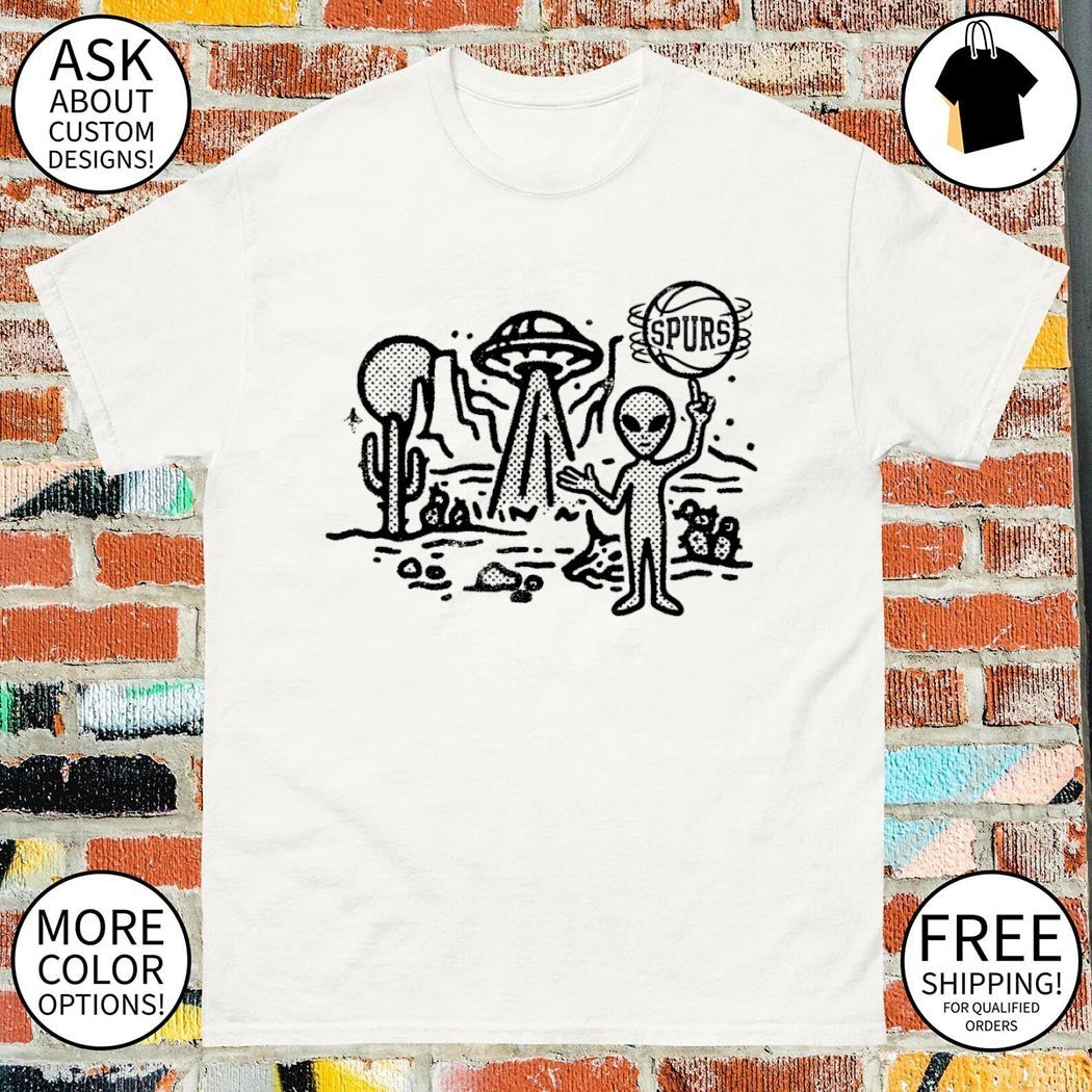 Alien UFO Space San Antonio Spurs Basketball Western Conference Champions NBA Finals 2026 shirt