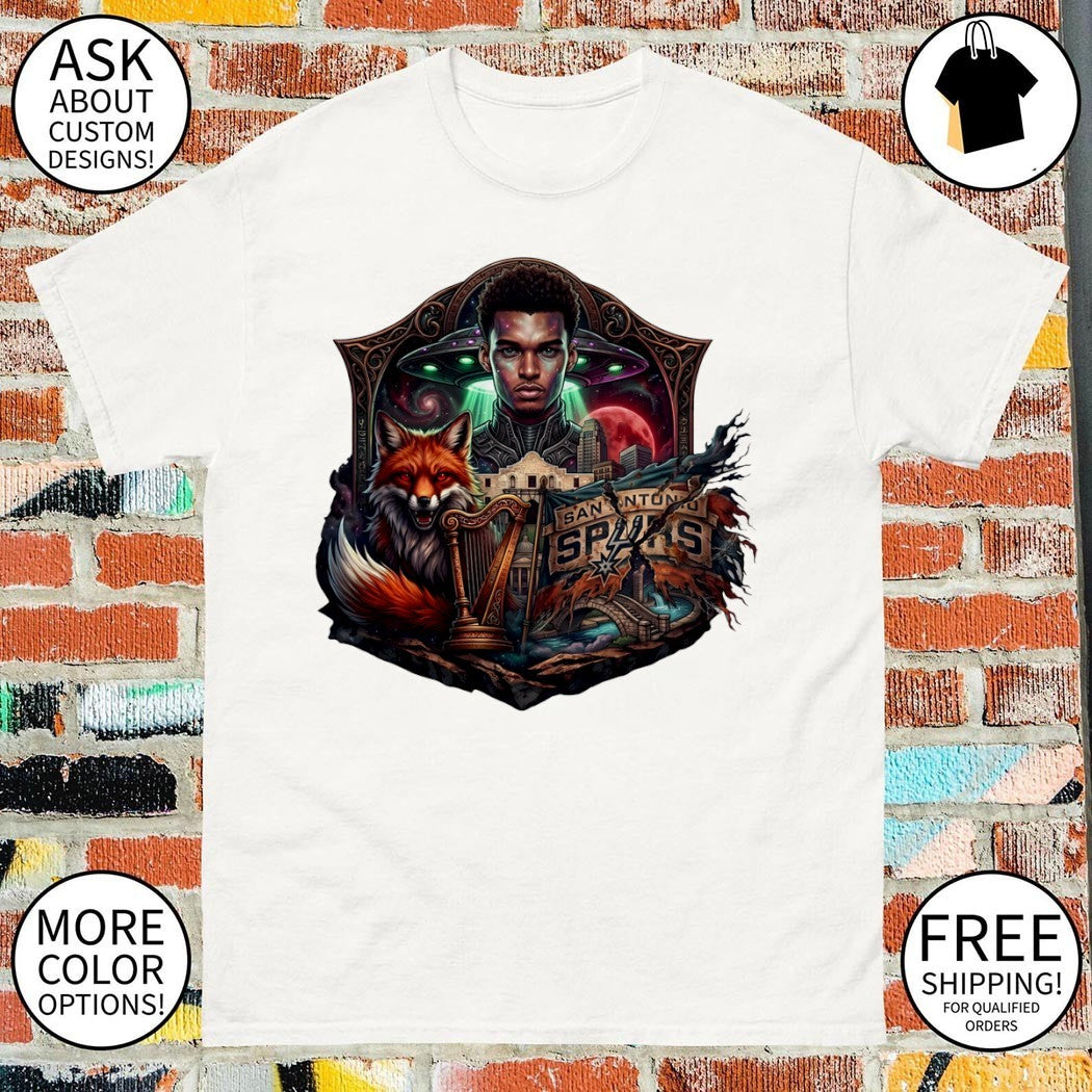 Alien Wemby Space Hoops Comic San Antonio Spurs Skyline Texas Basketball 2026 shirt