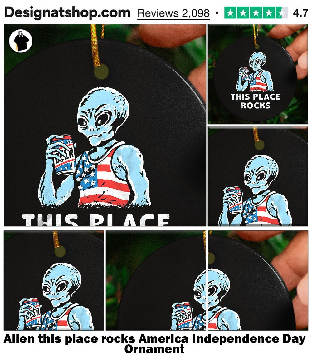 Alien this place rocks America Independence Day shirt