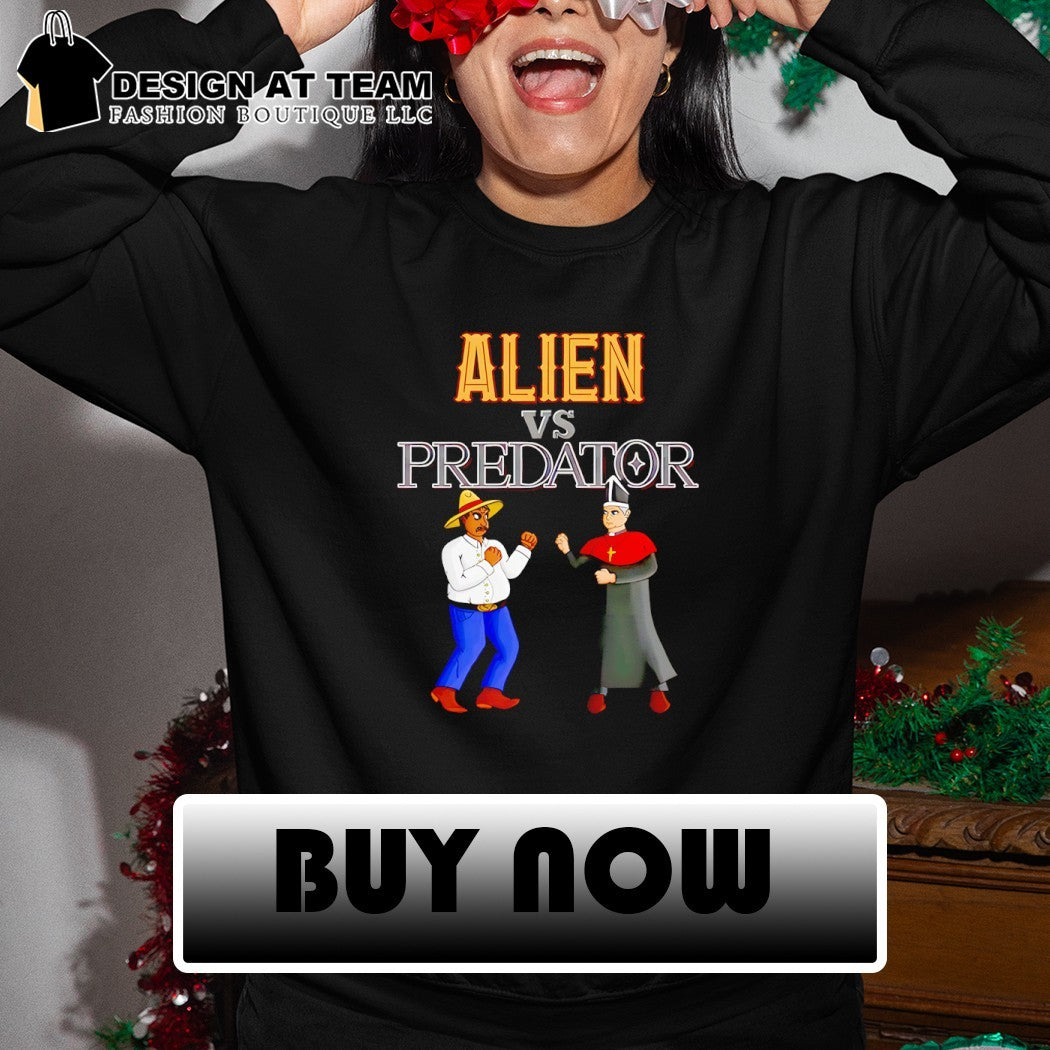 Alien vs Predator Sombrero and Pope 2026 vintage shirt