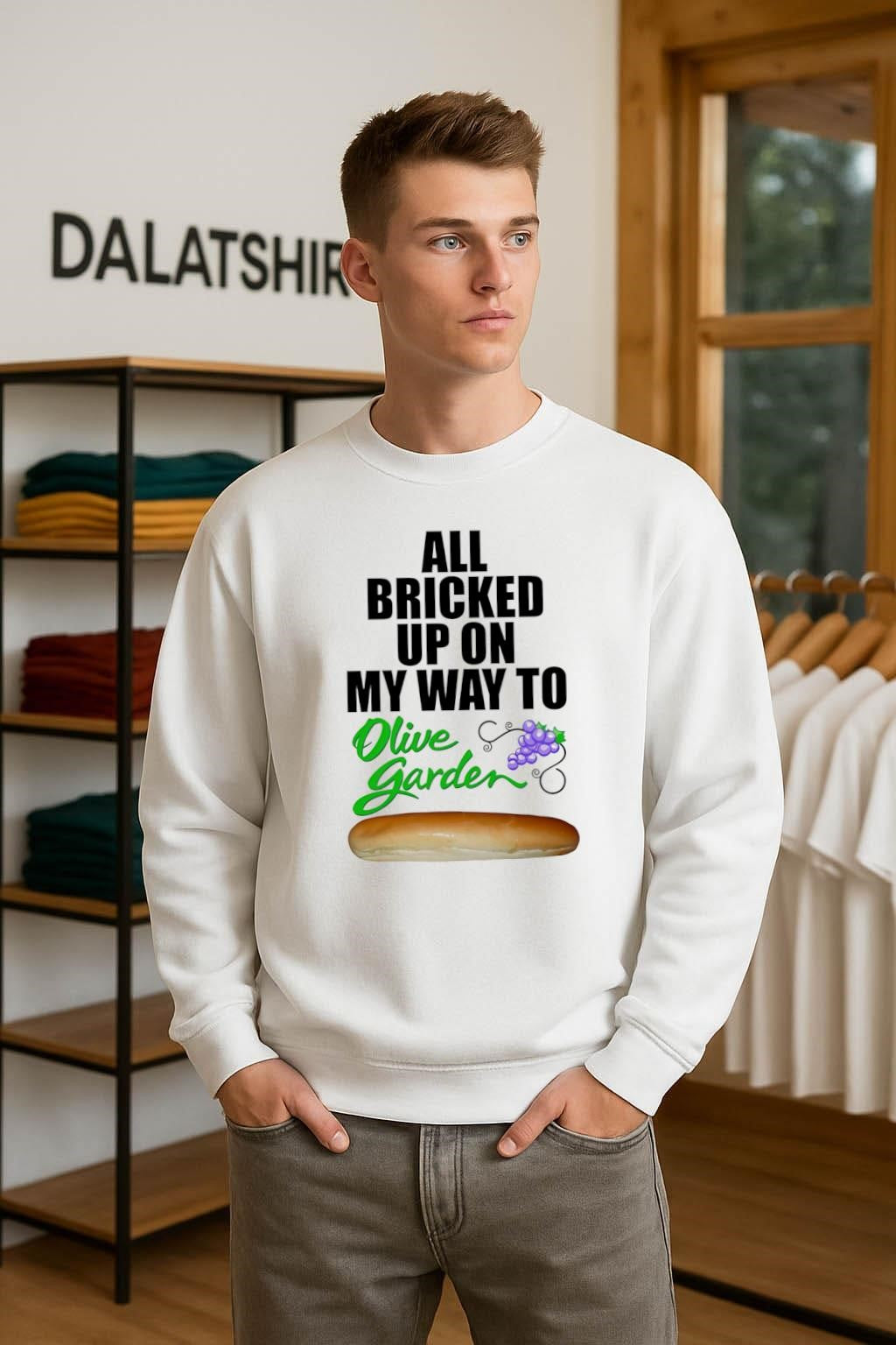 All Bricked Up On My Way To Olive Garden Breadstick Grapes shirt