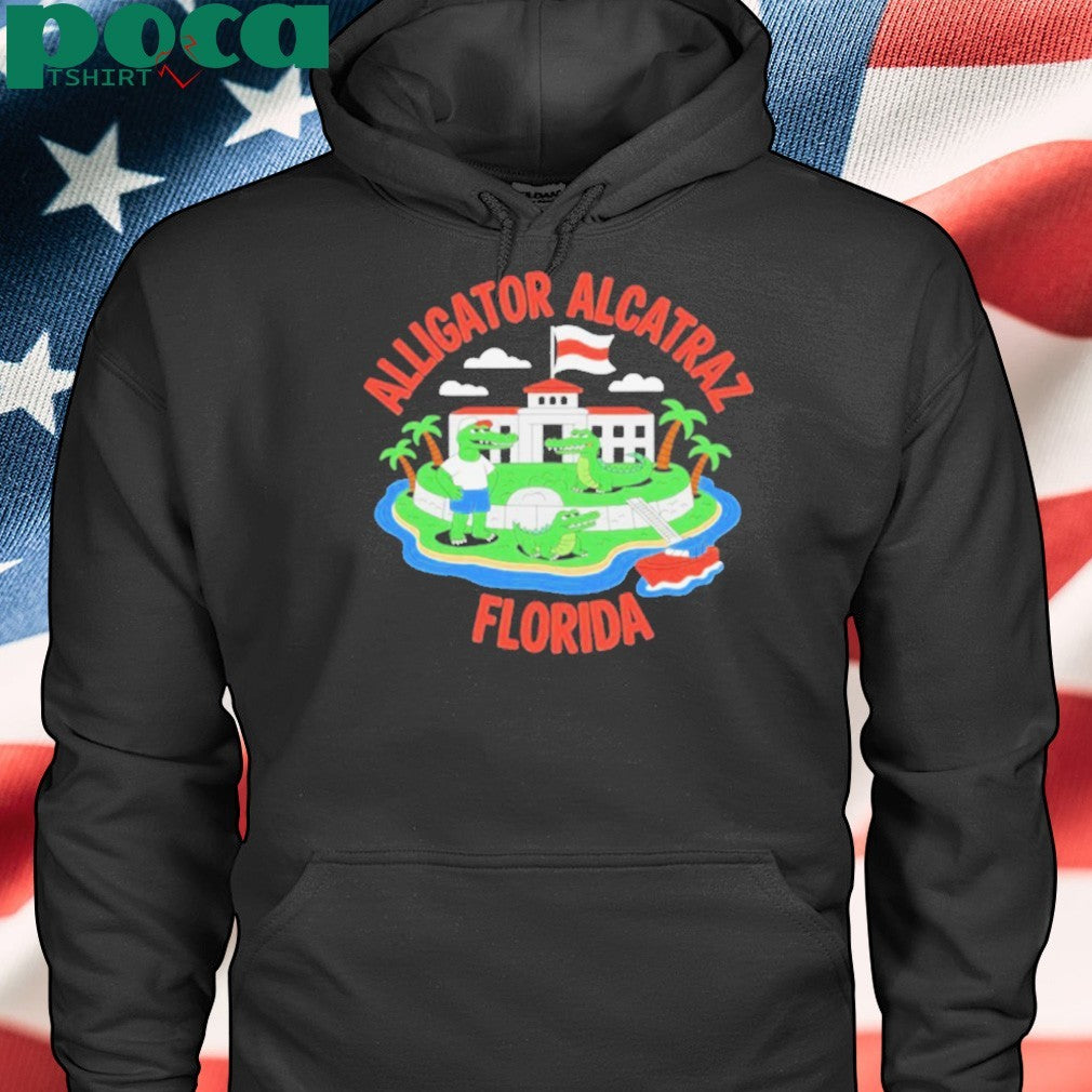 Alligator Alcatraz Florida Prison Island cartoon shirt