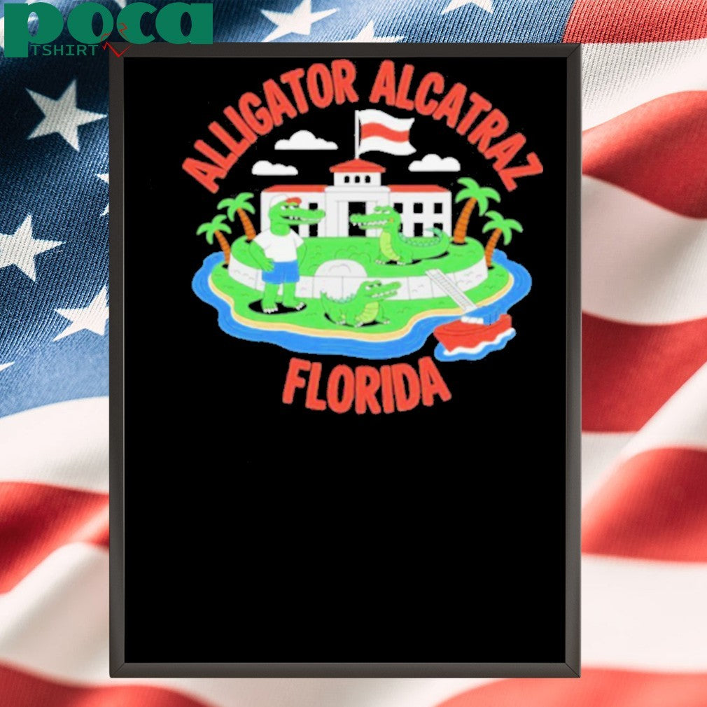 Alligator Alcatraz Florida Prison Island cartoon shirt