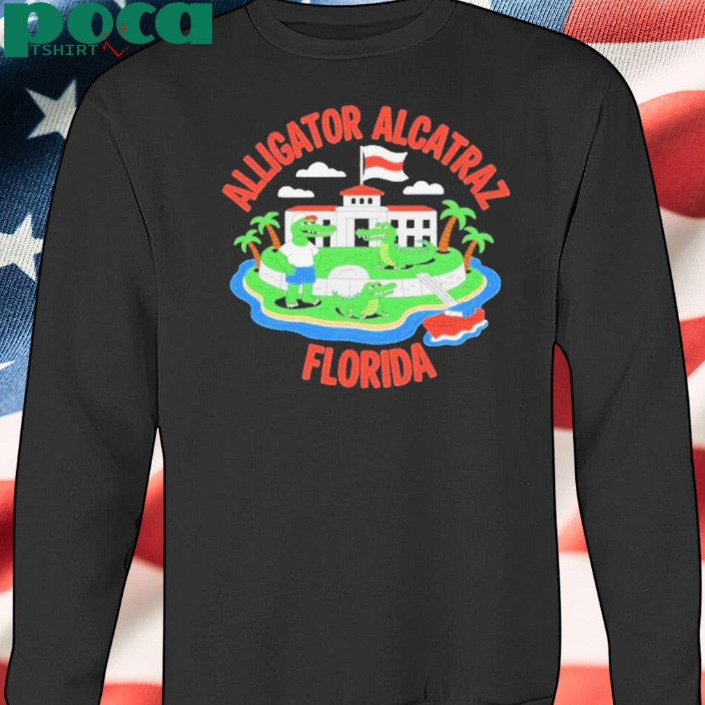 Alligator Alcatraz Florida Prison Island cartoon shirt
