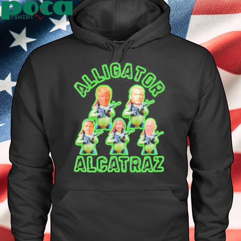 Alligator Alcatraz Trump gun shirt