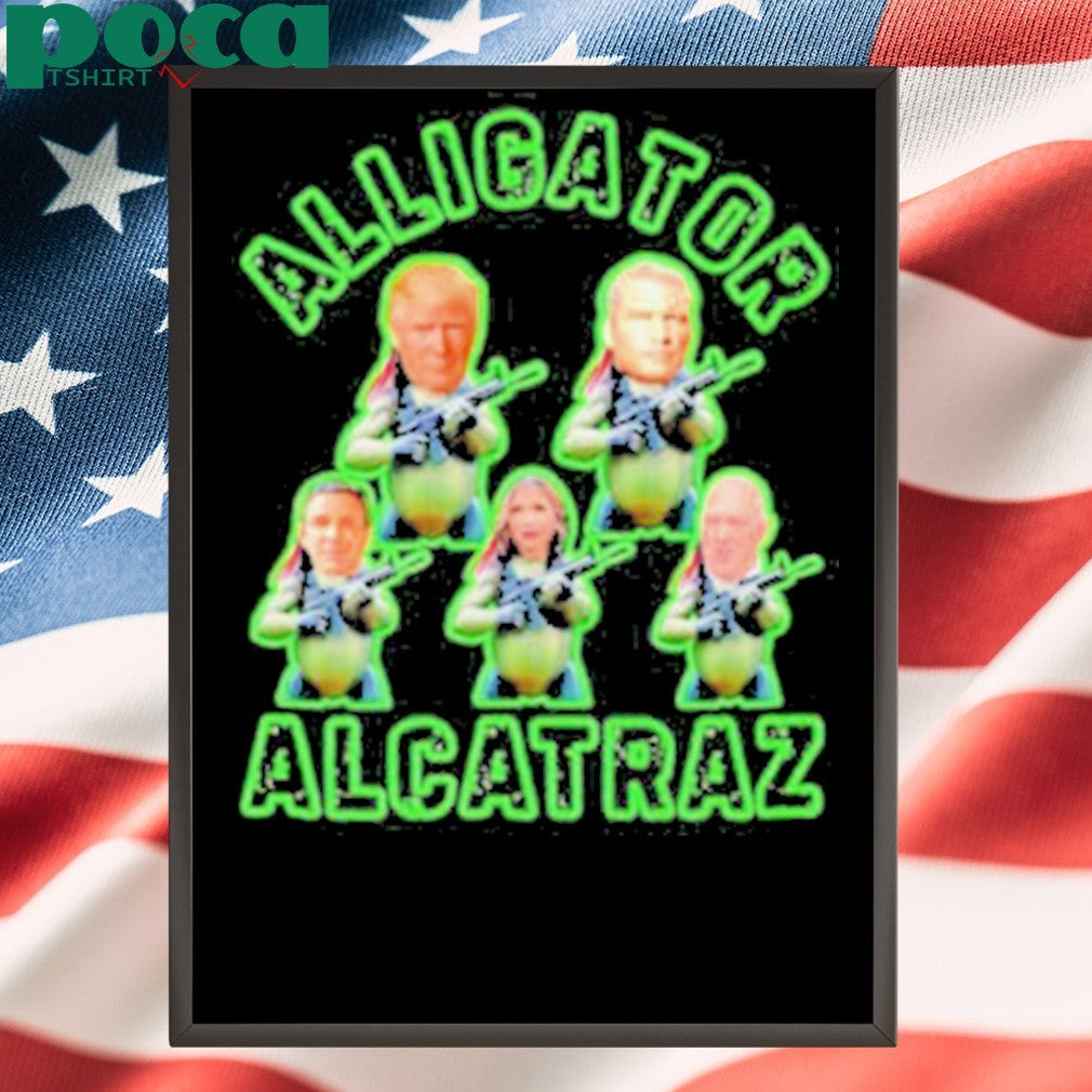 Alligator Alcatraz Trump gun shirt