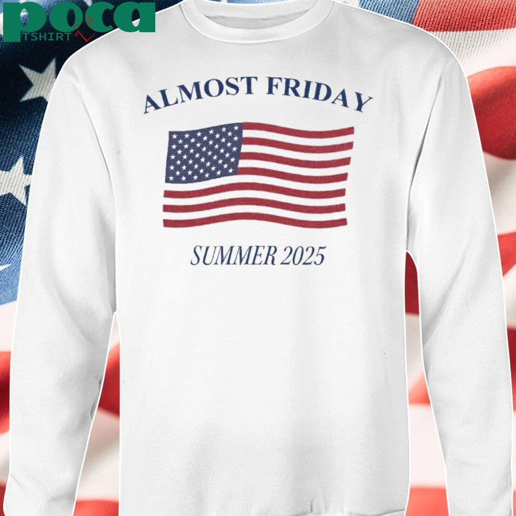 Almost Friday Summer 2025 US Flag T-shirt