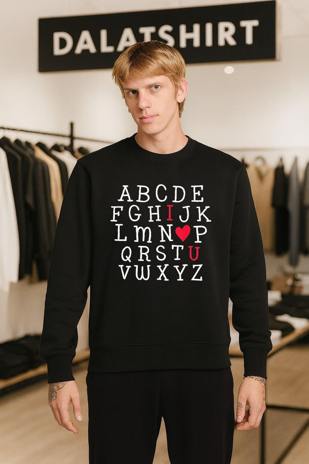 Alphabet Letters I Heart U Valentine Romance Message shirt