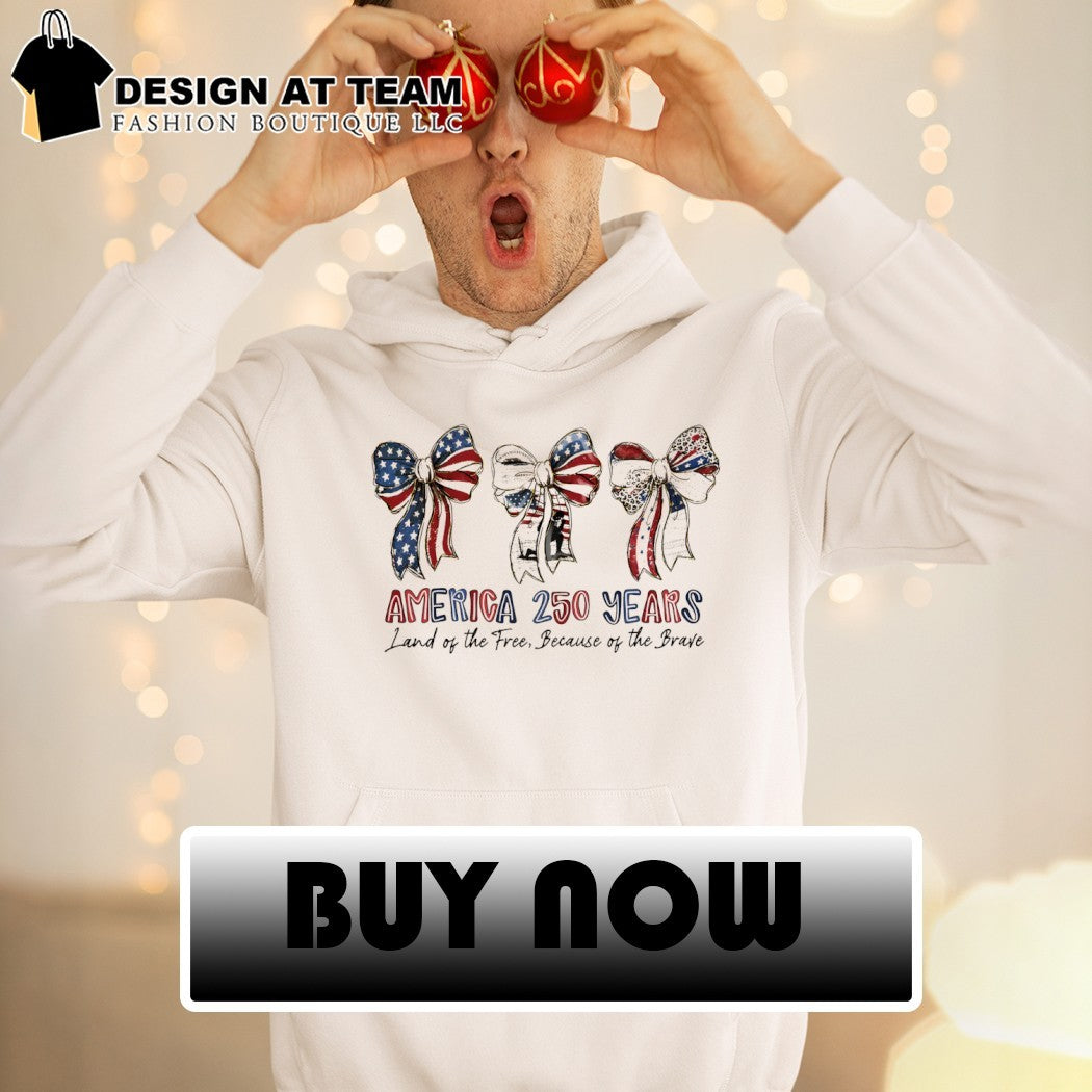 America 250 Years Patriotic Bow USA Memorial Coquette Bow Independence Day 1776 shirt
