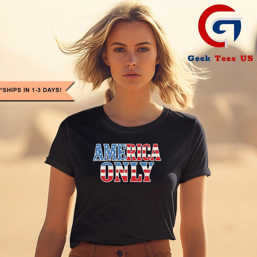 America Only USA flag shirt
