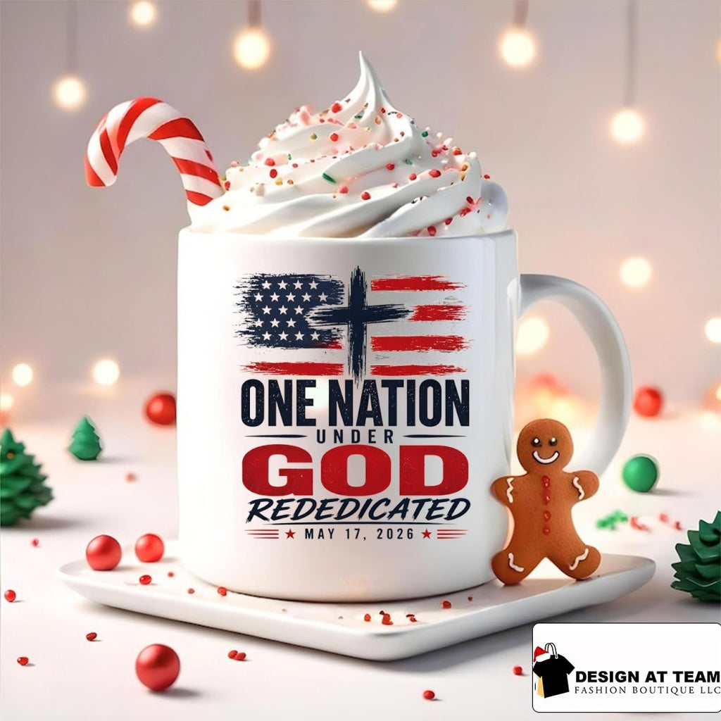 American Flag Cross Apparel One Nation Under God Rededicated May 17 2026 shirt