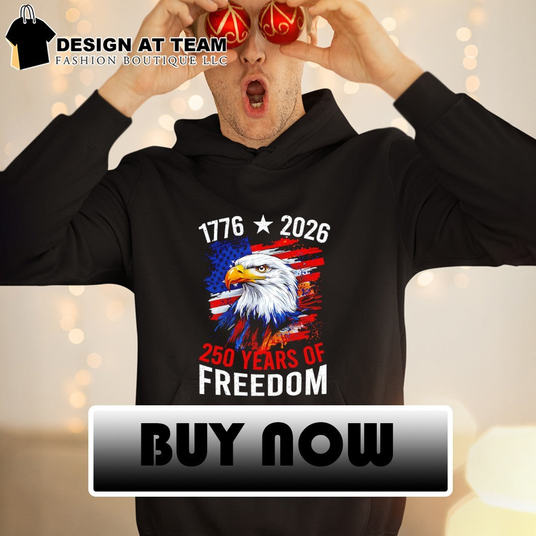 American Flag Distressed Splatter With Eagle 1776-2026 250 Years of Freedom shirt
