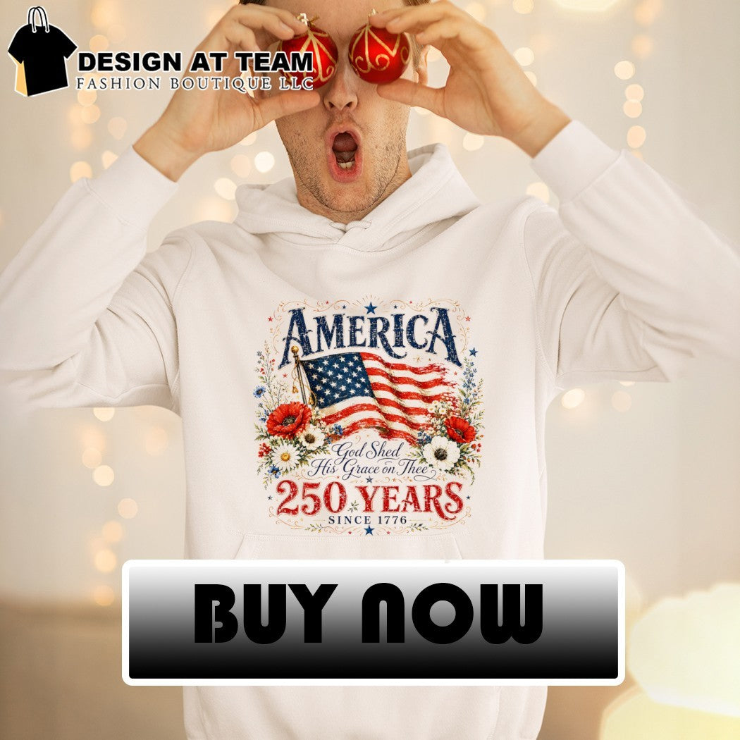American Flag Floral Commemorative America God Shed His Grace On Thee 250 Years shirt