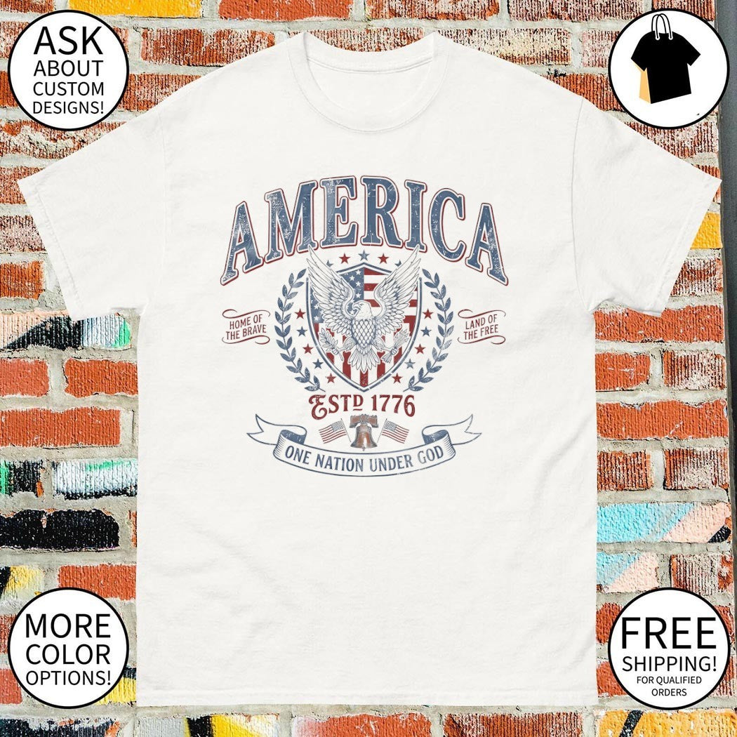 American Patriotic Eagle USA One Nation Under God Independence Day 2026 shirt