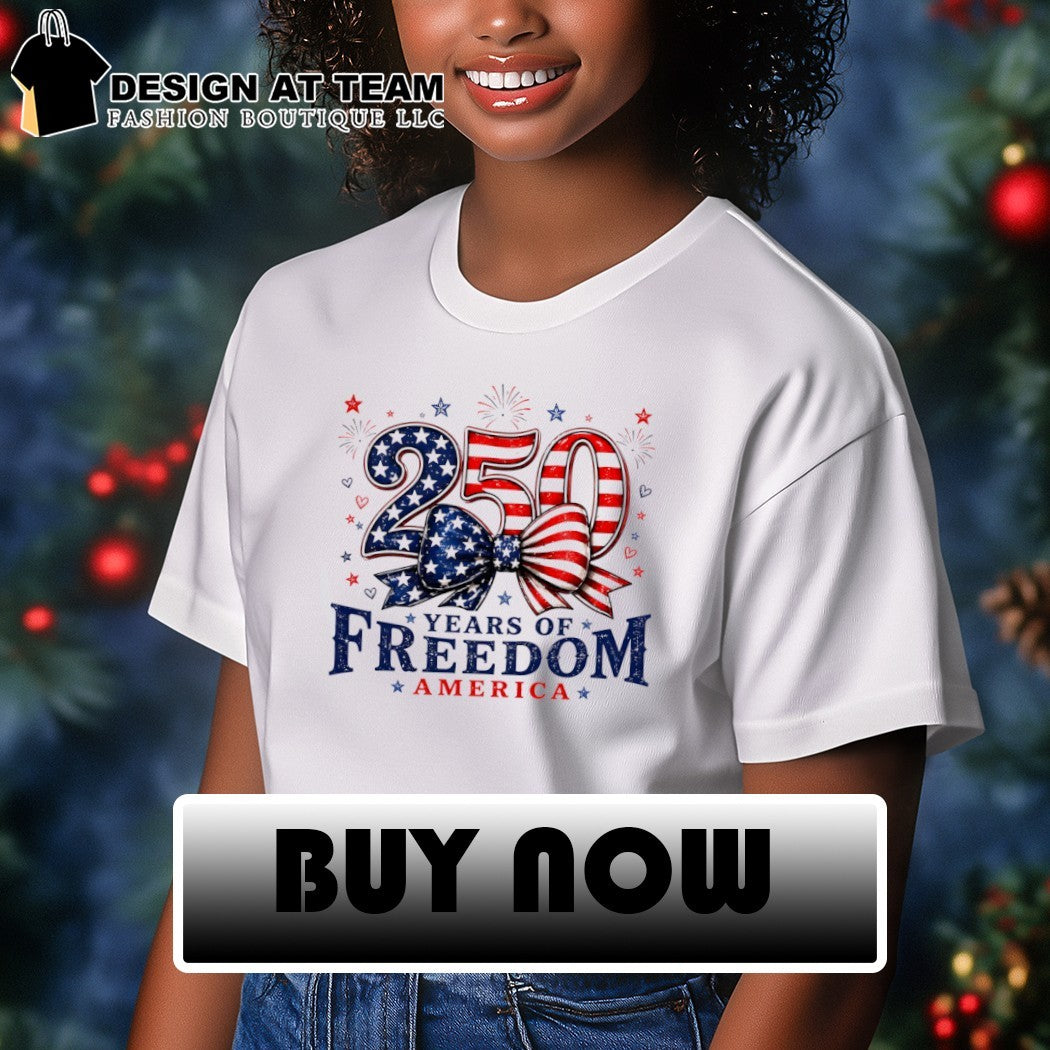 American patriotic celebration 250 Years of Freedom America 4th of July shirt
