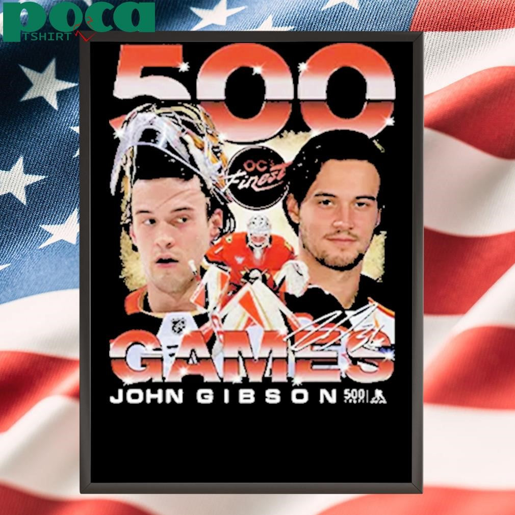 Anaheim Ducks John Gibson 500 Games T-Shirt