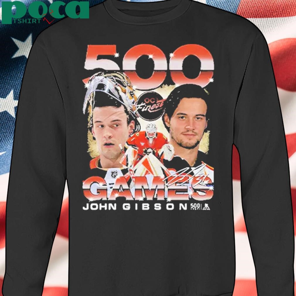 Anaheim Ducks John Gibson 500 Games T-Shirt