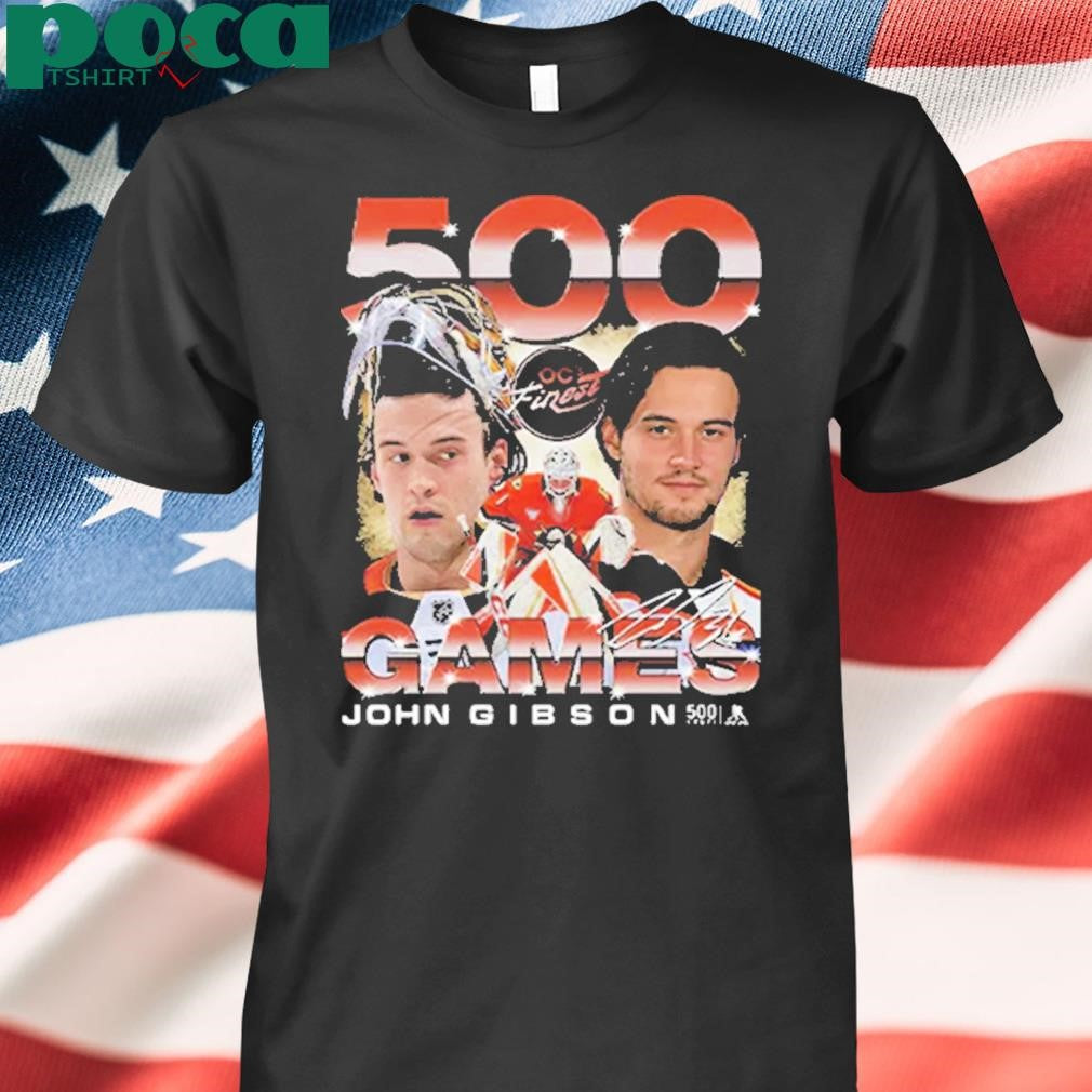 Anaheim Ducks John Gibson 500 Games T-Shirt