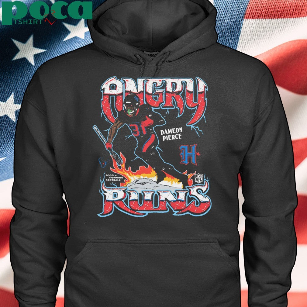 Angry Runs 2024 Texans Dameon Pierce T-Shirt