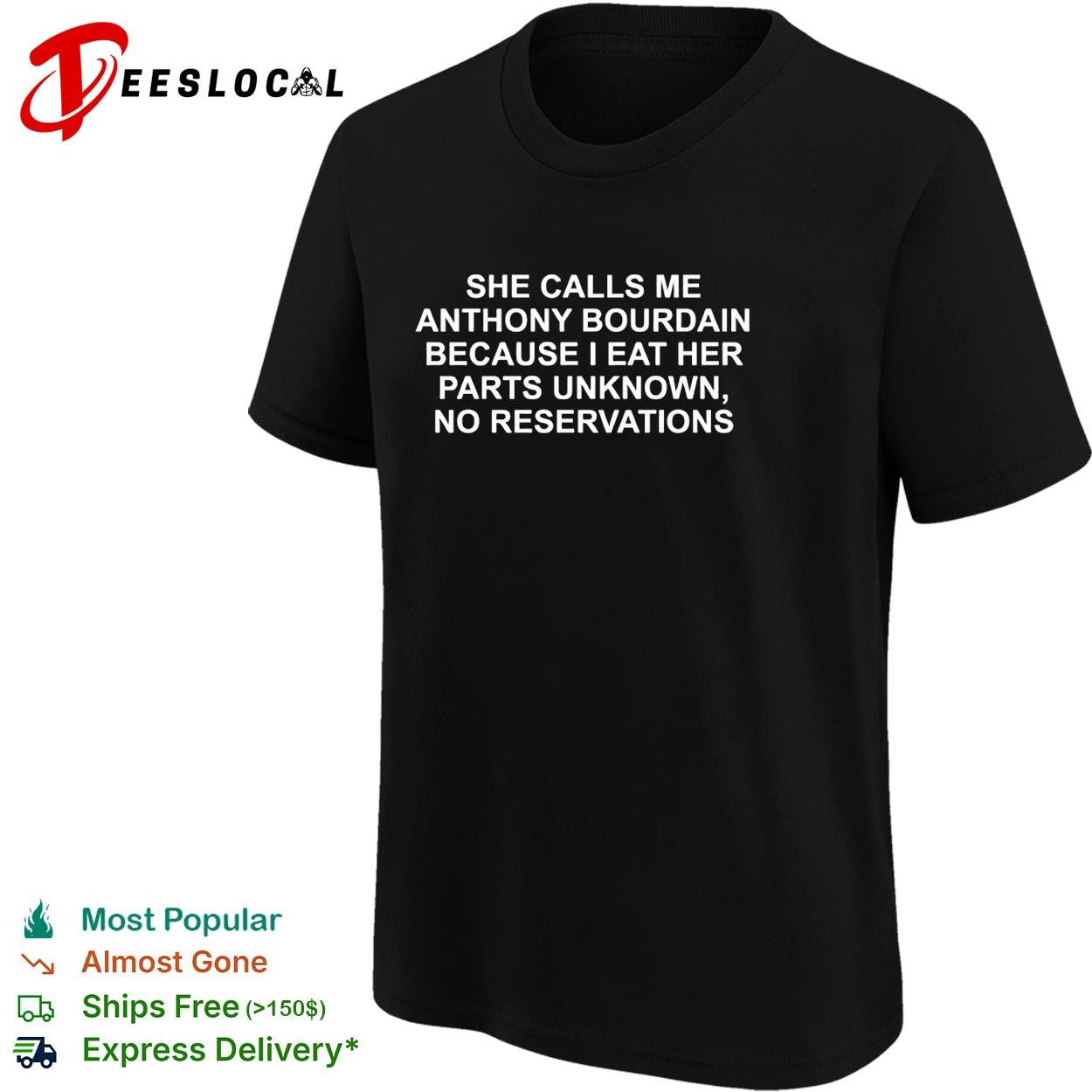 Anthony Bourdain parts unknown no reservations quote shirt