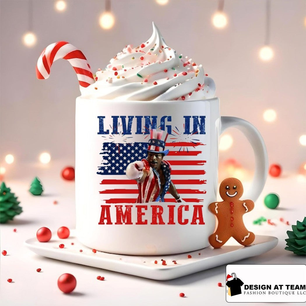Apollo Creed Living In America retro USA 4th Of July shirt