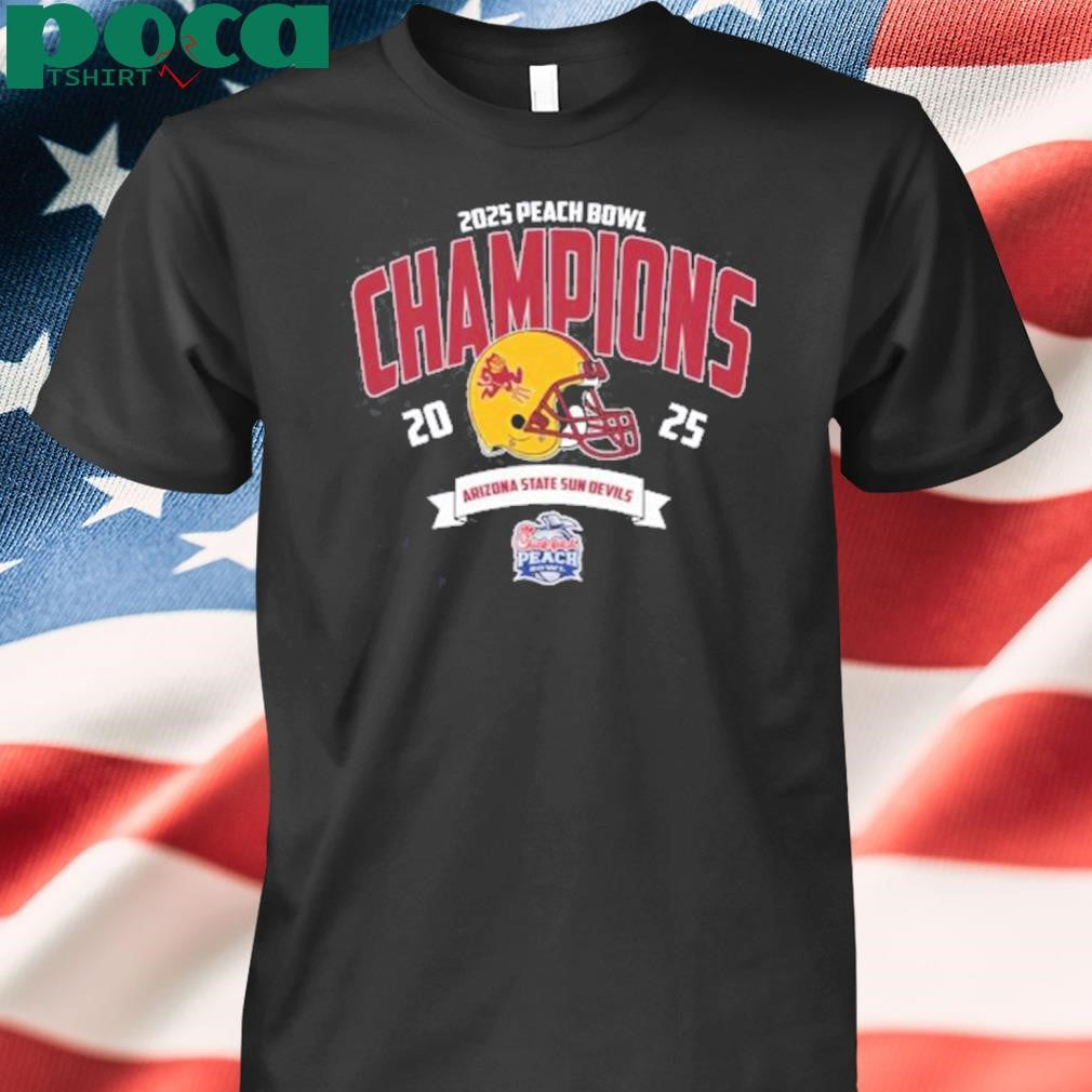 Arizona State Sun Devils Football Champions 2025 Chick-fil-A Peach Bowl NCAA College Football Shirt