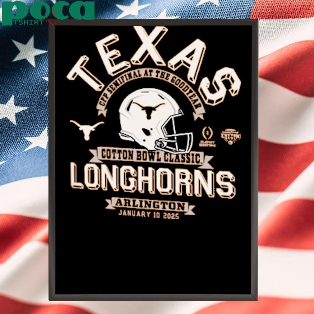 Arlington Texas Longhorns Burnt Orange Football 2025 Cotton Bowl Bound shirt