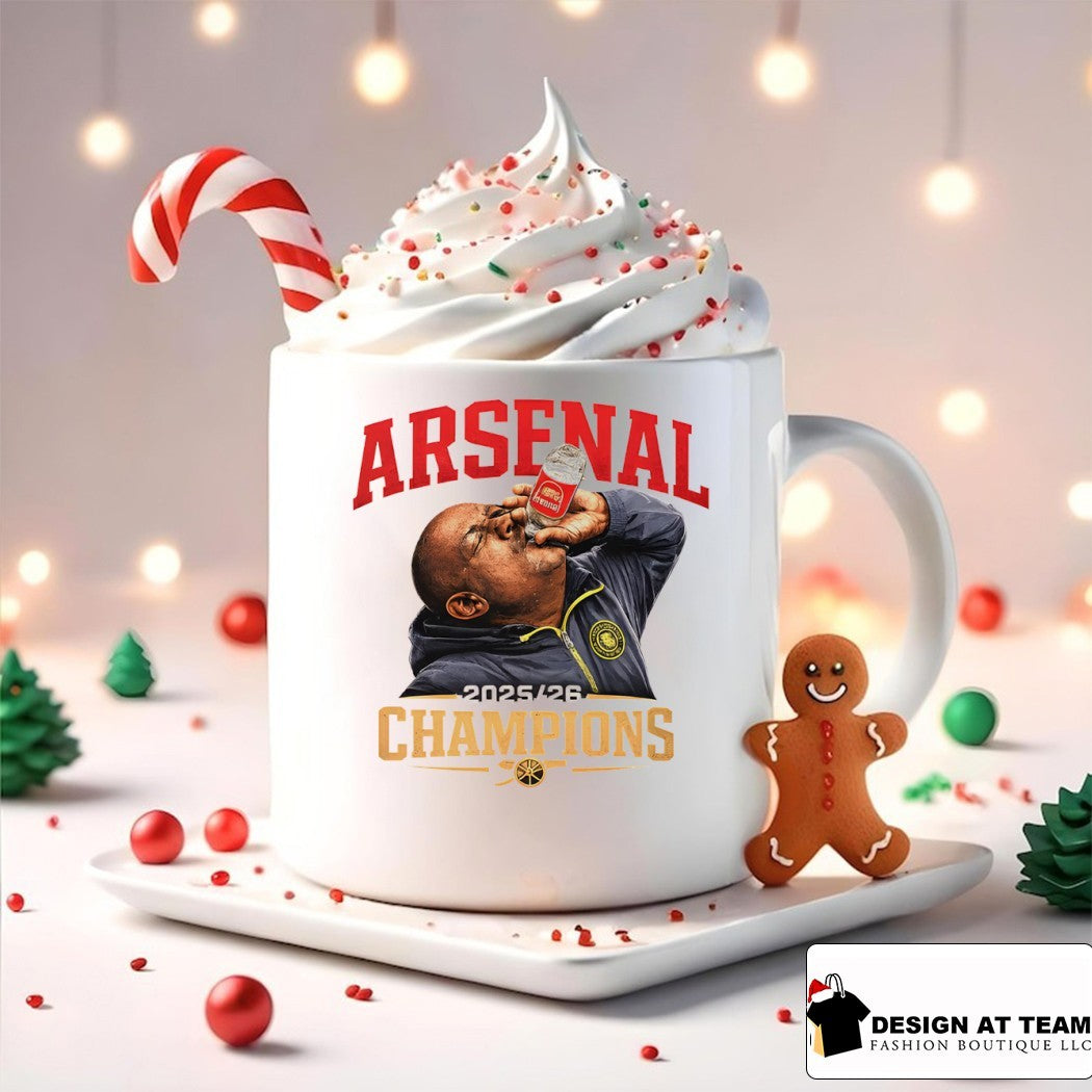 Arsenal Bottle Meme Premier League Champions 2025-26 shirt