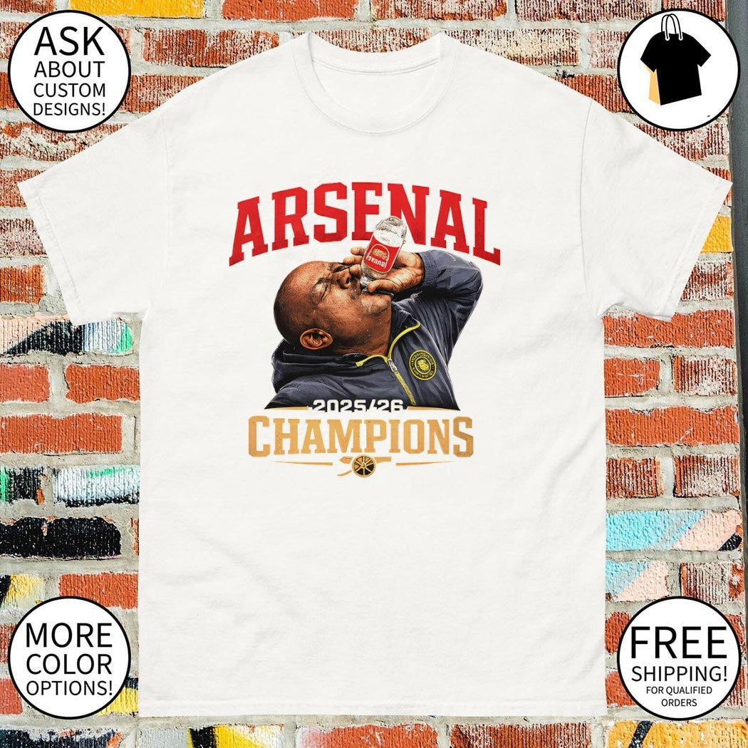 Arsenal Bottle Meme Premier League Champions 2025-26 shirt