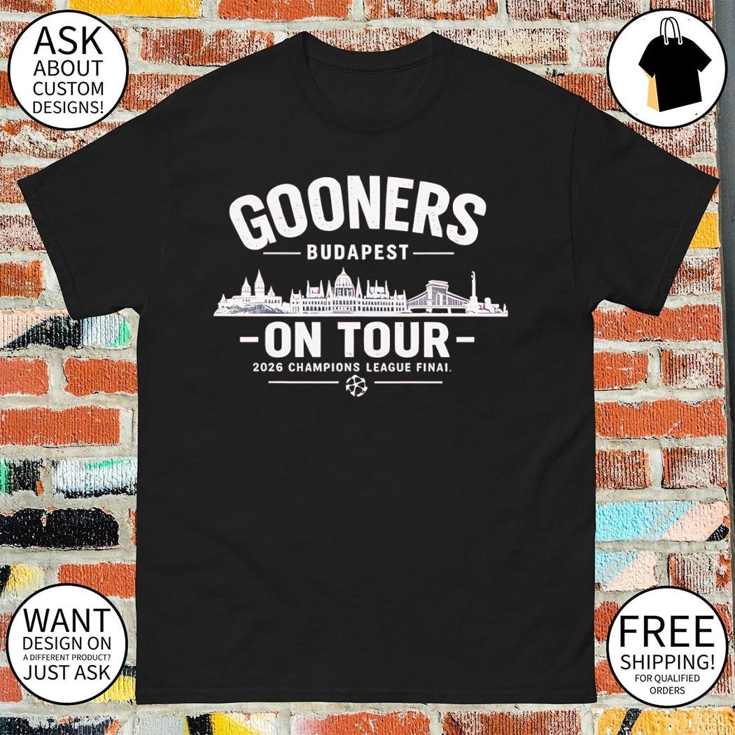 Arsenal Champions League Final Gooners Budapest 2026 shirt