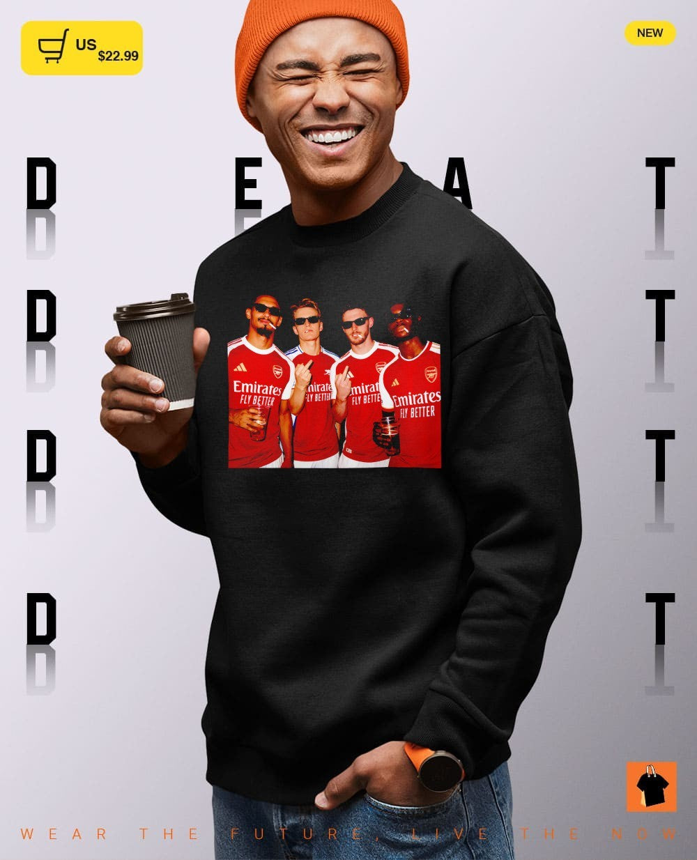 Arsenal FC Big 4 Saka Odegard middle finger shirt