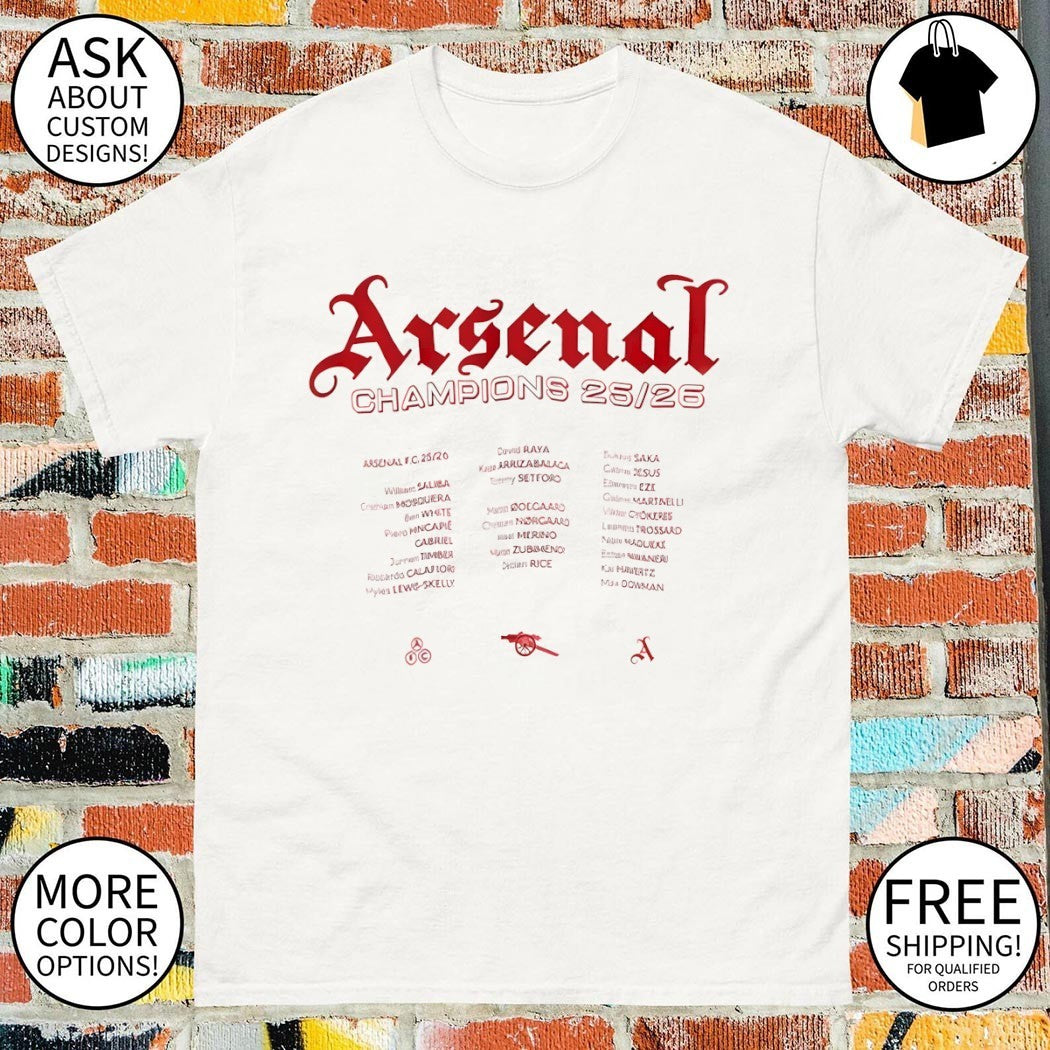 Arsenal FC Champions 25 26 Premier League shirt
