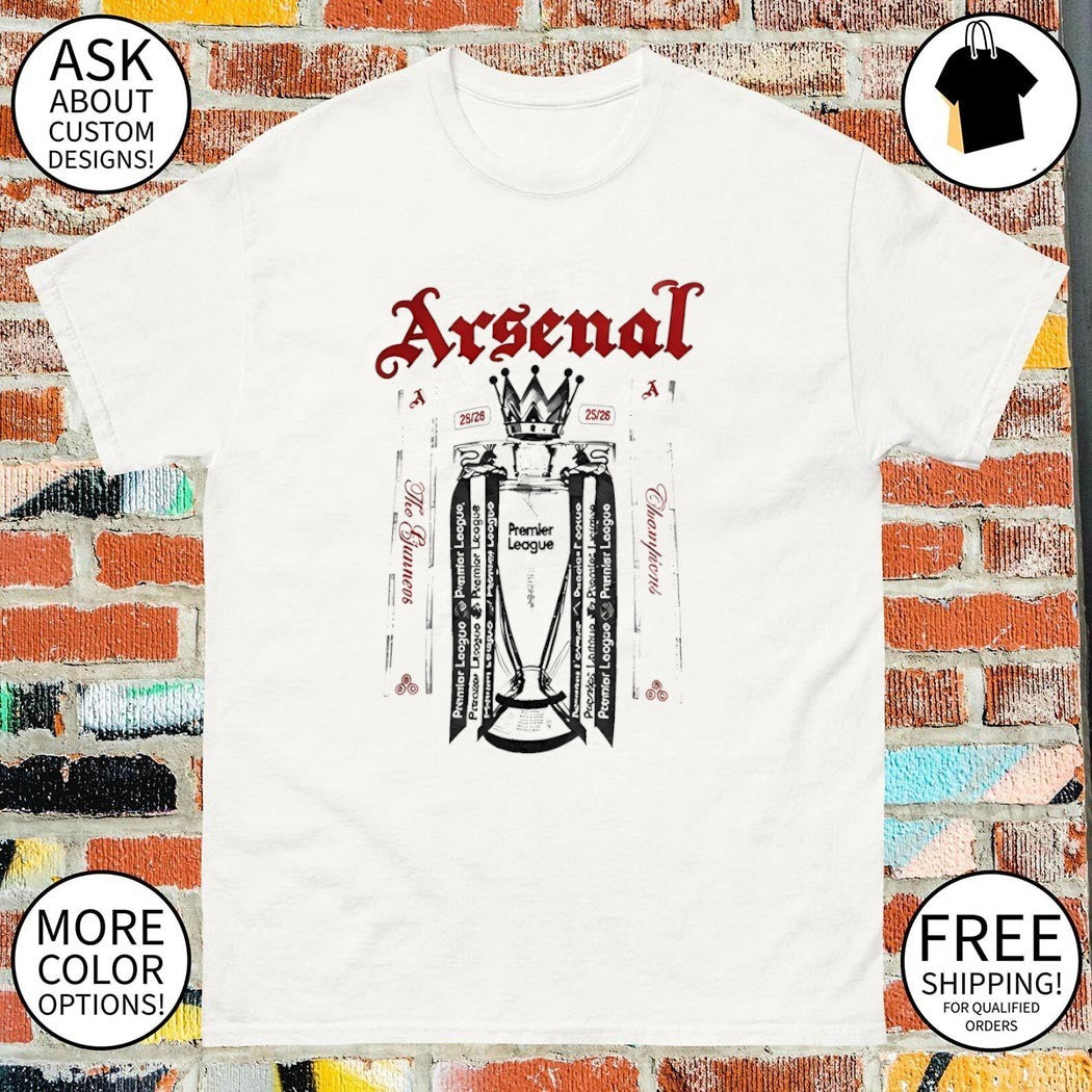 Arsenal FC Champions Trophy 2026 Premier League logo shirt