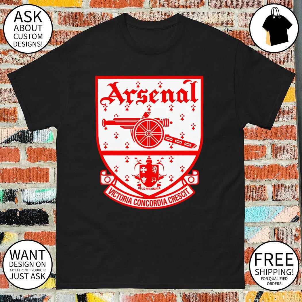 Arsenal FC Deus Per Omnia Victoria Concordia Crescit shirt