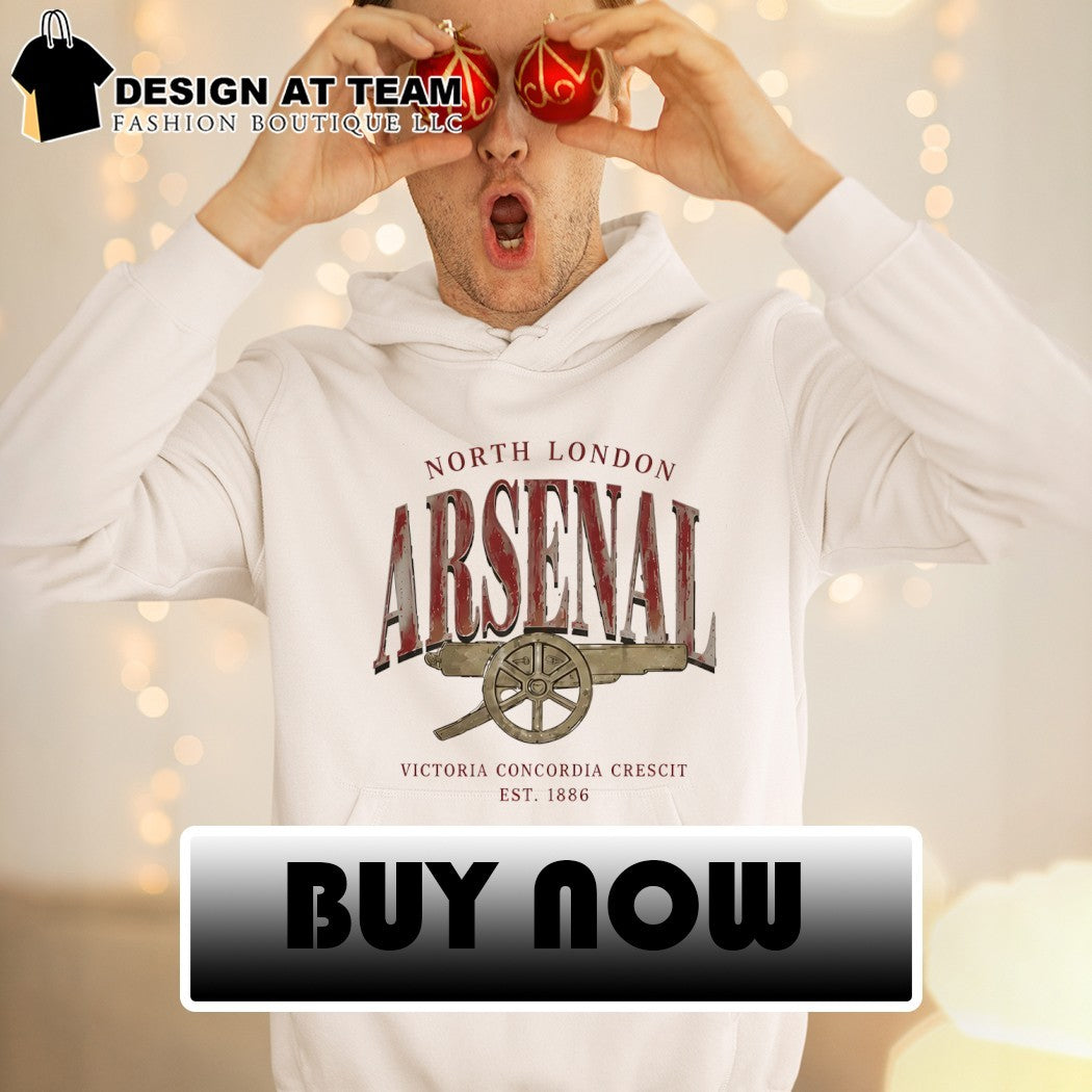 Arsenal FC North London Victoria Concordia Crescit est 1886 shirt