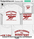 Arsenal FC Over Land and Sea and Budapest shirt