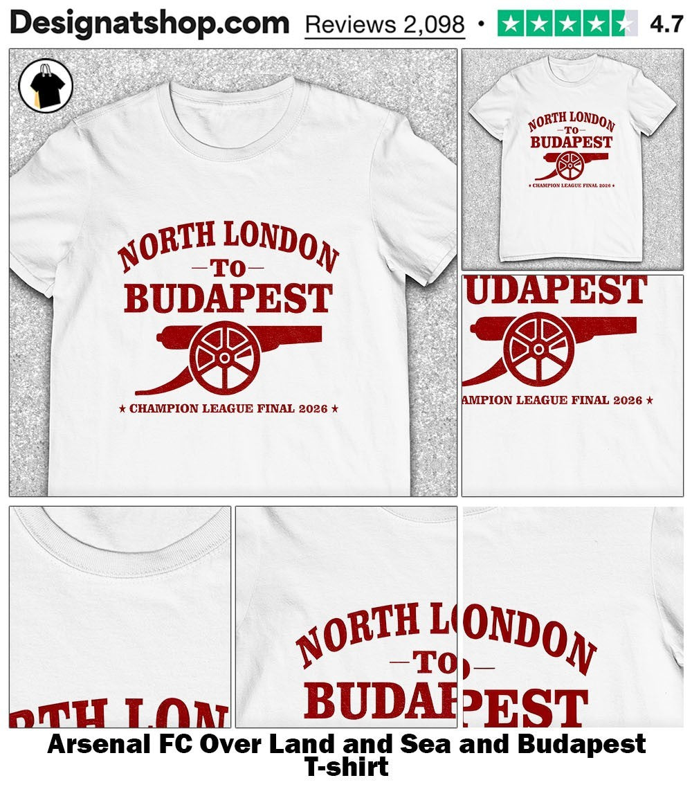 Arsenal FC Over Land and Sea and Budapest shirt