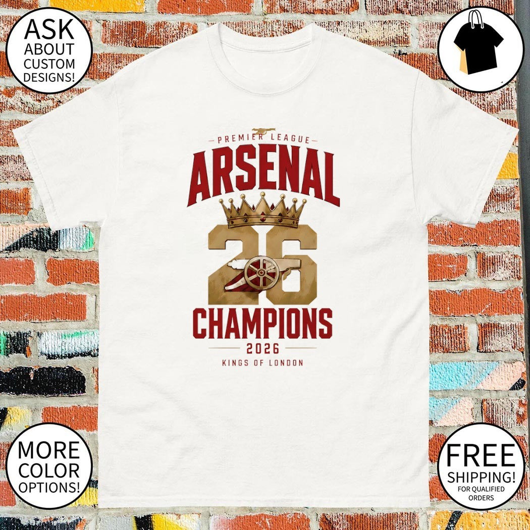 Arsenal FC Premier League Champions Kings of London 2026 shirt