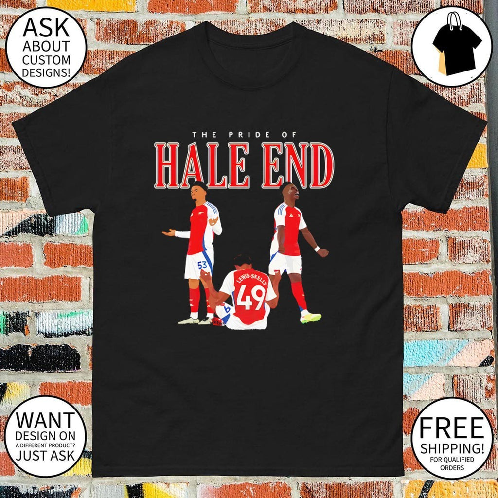 Arsenal FC The Pride of Hale End Saka Nwaneri and Lewis-Skelly shirt
