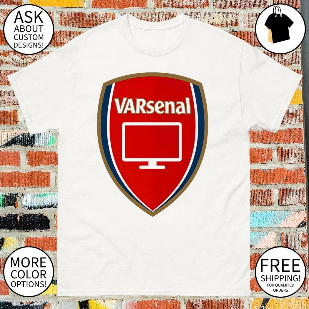 Arsenal FC Varsenal parody logo shirt
