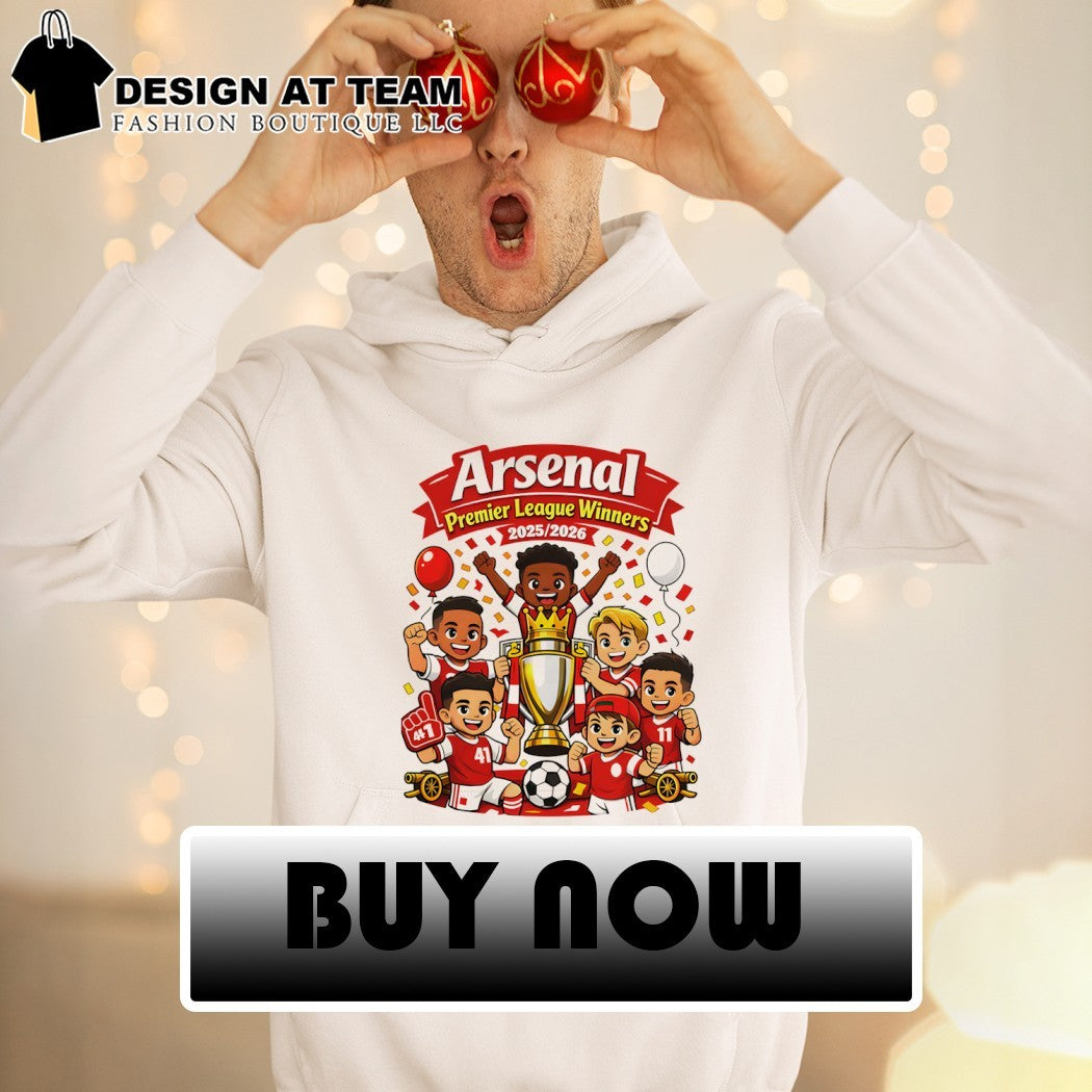 Arsenal FC cartoon Premier League Winners 2025 2026 shirt