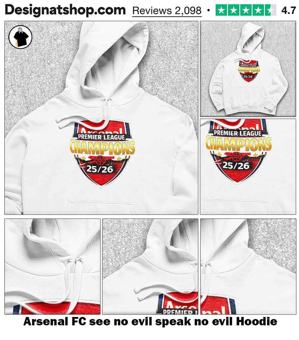 Arsenal FC see no evil speak no evil shirt
