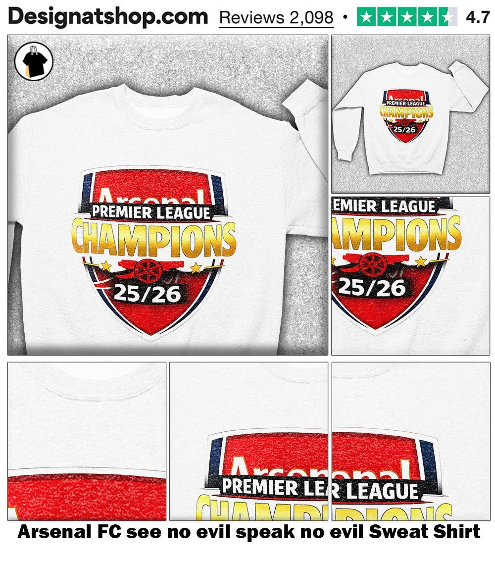 Arsenal FC see no evil speak no evil shirt
