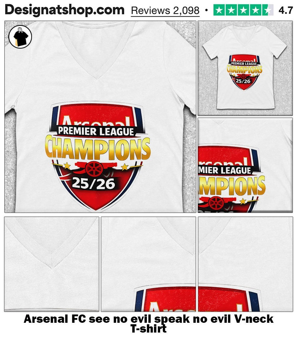 Arsenal FC see no evil speak no evil shirt