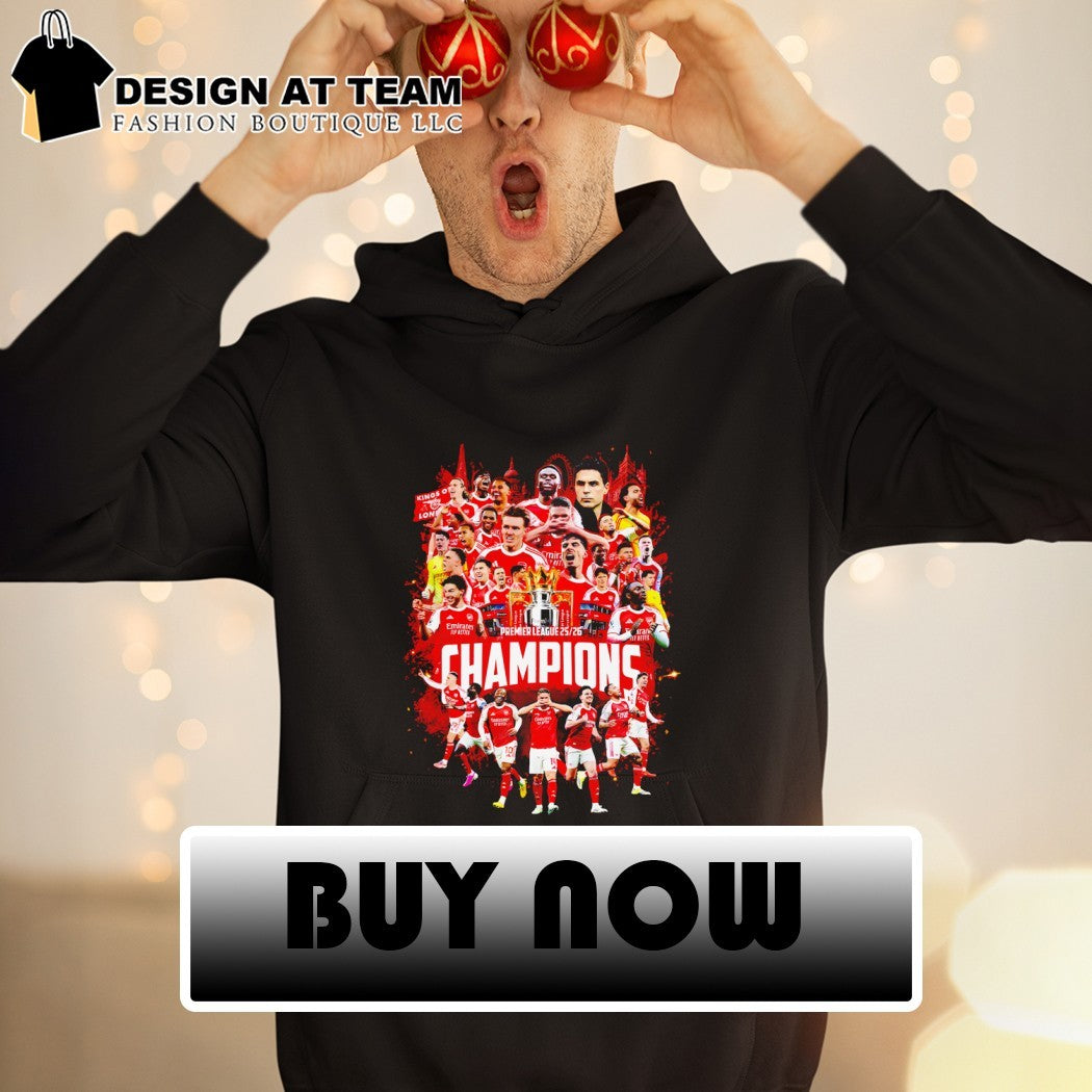Arsenal Premier League Champions 25 26 Gunners Trophy Graphic shirt