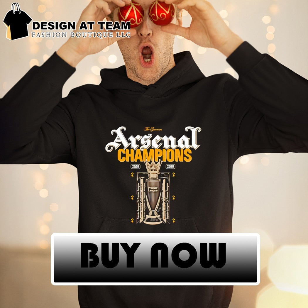 Arsenal Premier League Champions Trophy 25 26 logo shirt