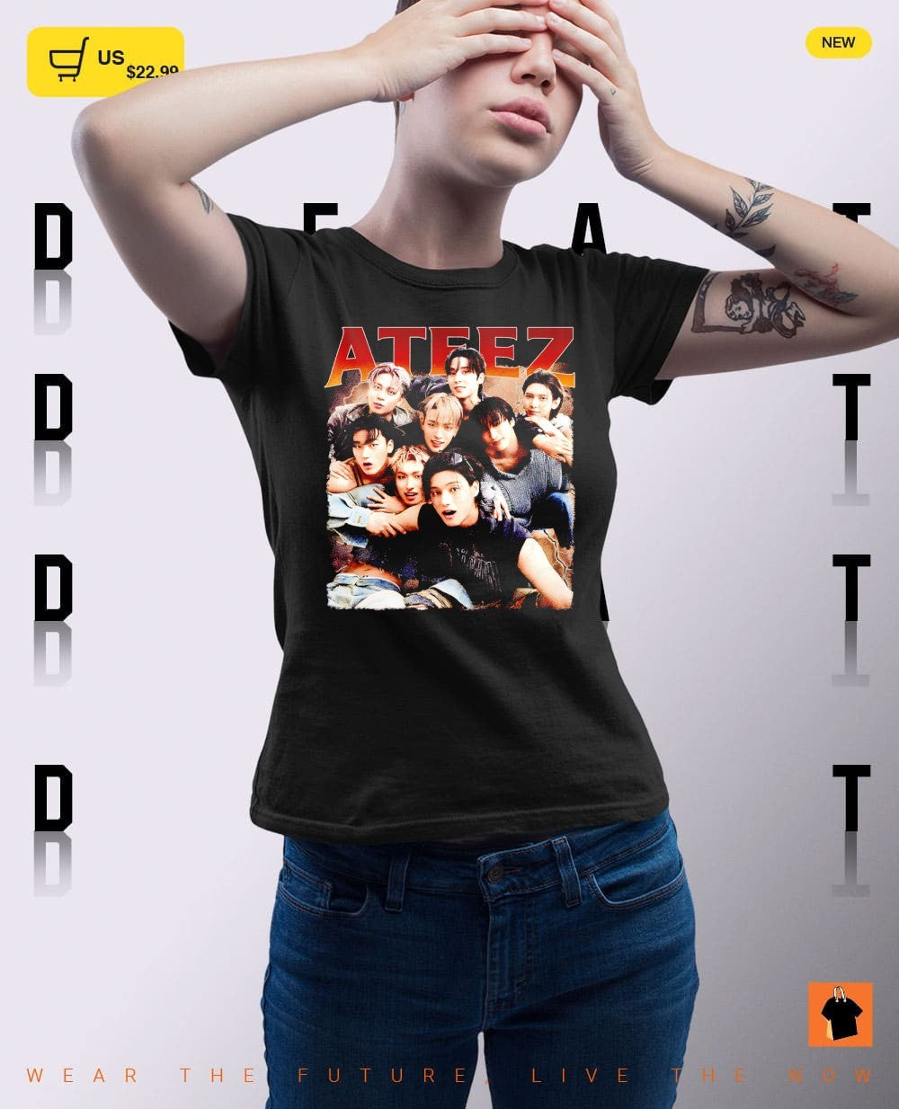 Ateez Kpop merchandise graphic shirt