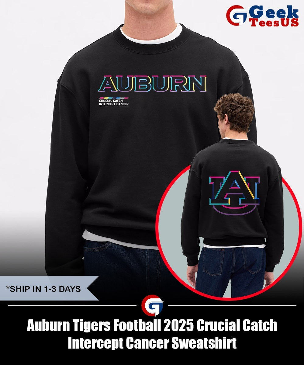 Auburn Tigers Football 2025 Crucial Catch Intercept Cancer shirt